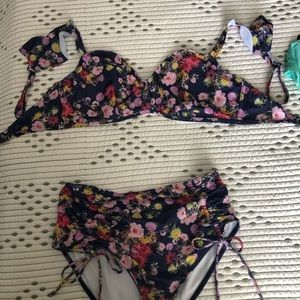 ASOS floral high waist bikini. With ruffles!!